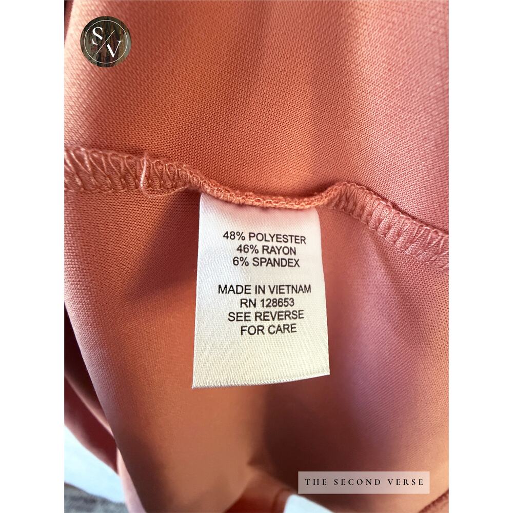 Lucky & Coco Sleeveless Side Tie Dress Coral Peach Casual Work XL - Picture 9 of 9